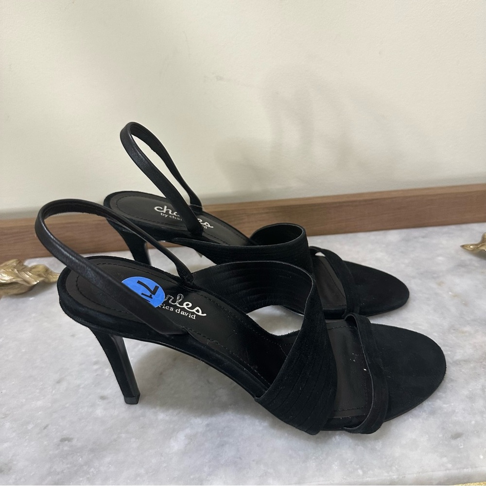 Charles by Charles David Black Strappy Heels